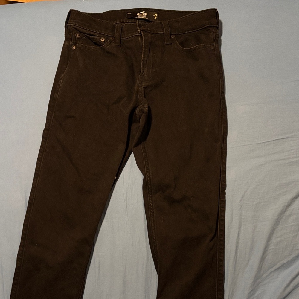 Hollister Black Slim Straight Jeans
